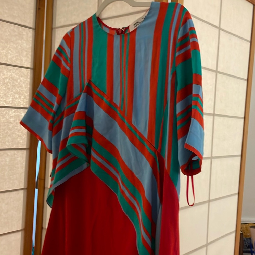 NWOT DVF Diane von Furstenberg Ruffle Front Dress